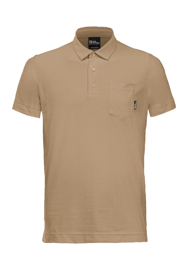 Jack Wolfskin Poloshirt zandkleur Jack Wolfskin Poloshirt zandkleur