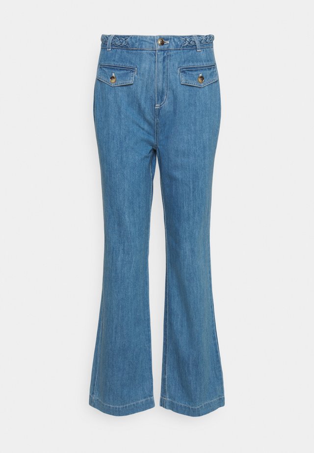 CAROL BRAID PANTS CANYON - Bootcut jeans - bluestone blue