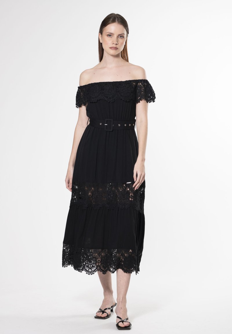 INFLUENCER BELTED - Vestido informal - black
