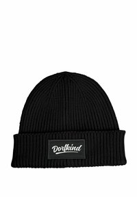 MoonWorks PATCH MIT SPRUCH DORFKIND AUFDRUCK LUSTIG - Beanie - schwarz