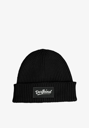 MoonWorks PATCH MIT SPRUCH DORFKIND AUFDRUCK LUSTIG - Mütze - schwarz