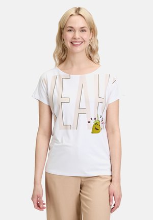 Print T-shirt - white beige