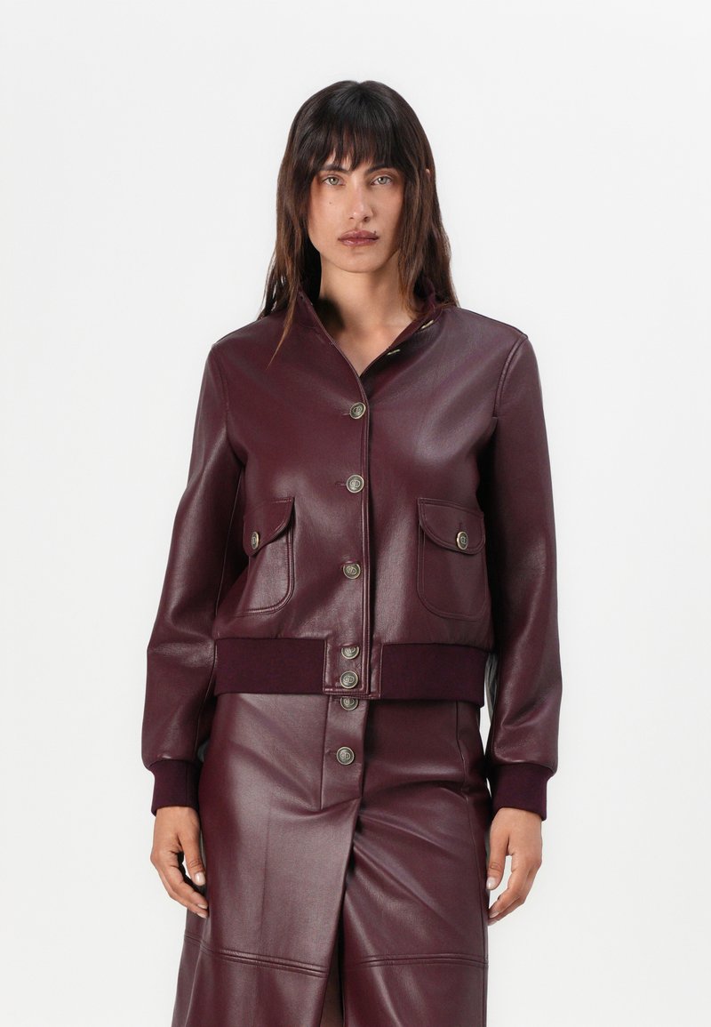 TWINSET COATED  - Leather jacket - winetasting