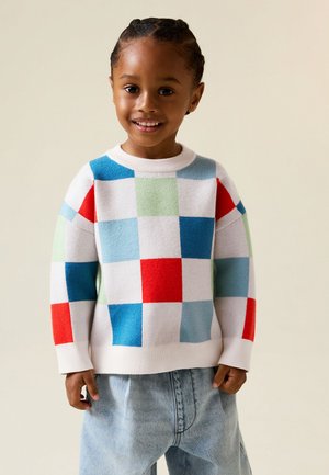 Next REGULAR FIT -  CREW NECK  - Striktrøje - bright checkerboard