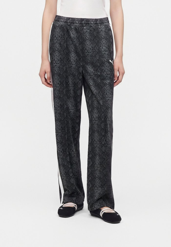 PUMA SNAKE STRAIGHT PANTS - Tracksuit bottoms - black