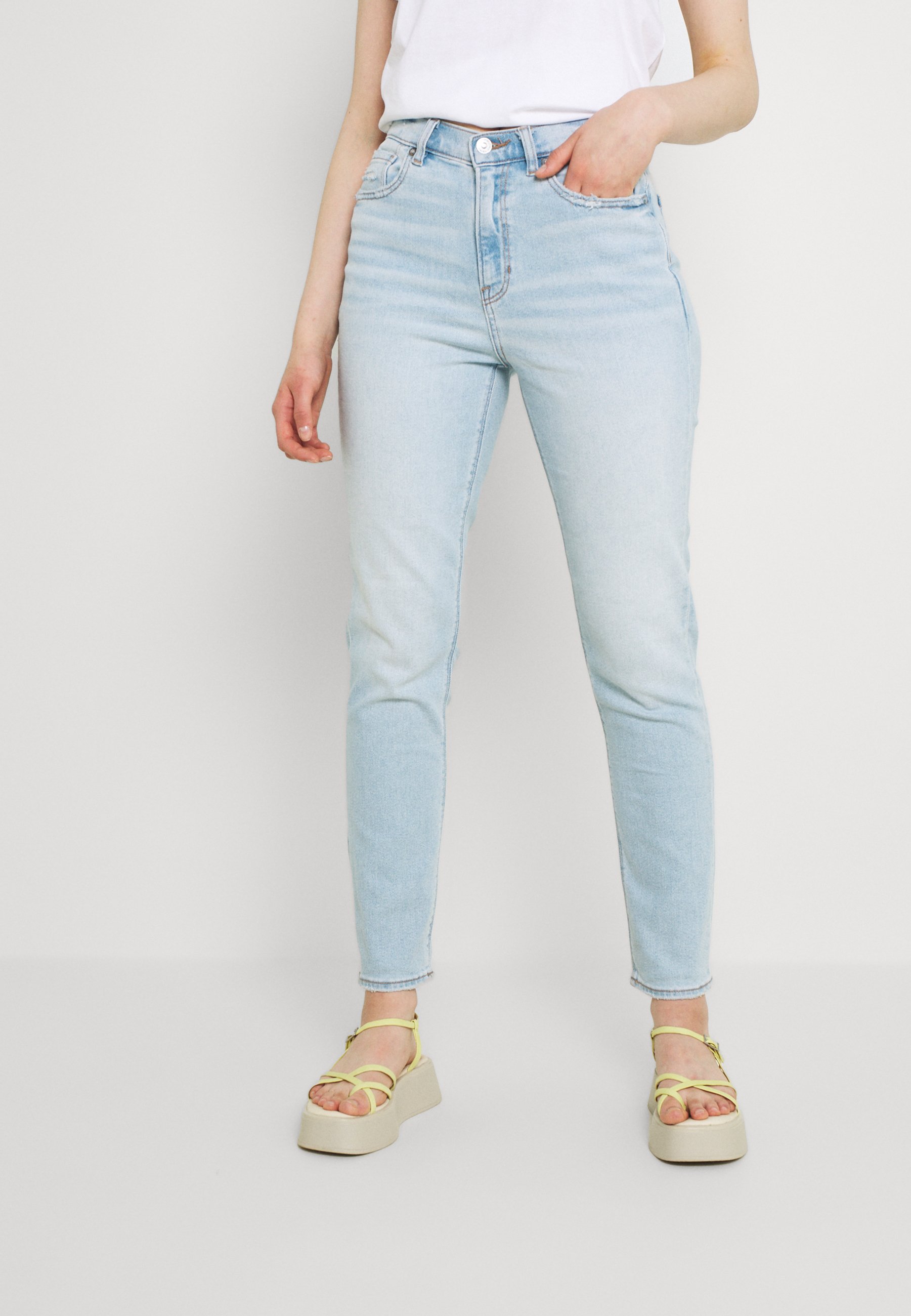 American Eagle MOM - Slim fit jeans - vitamin sea/destroyed denim - Zalando .co.uk
