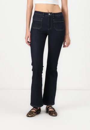 ONLY ONLWAUW POCKET FLARED BOZ - Flared jeans - dark blue denim