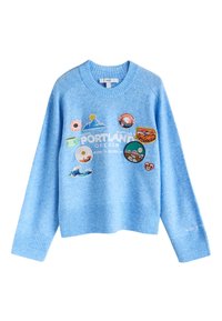 Non sélectionné, light blue badge embroidery