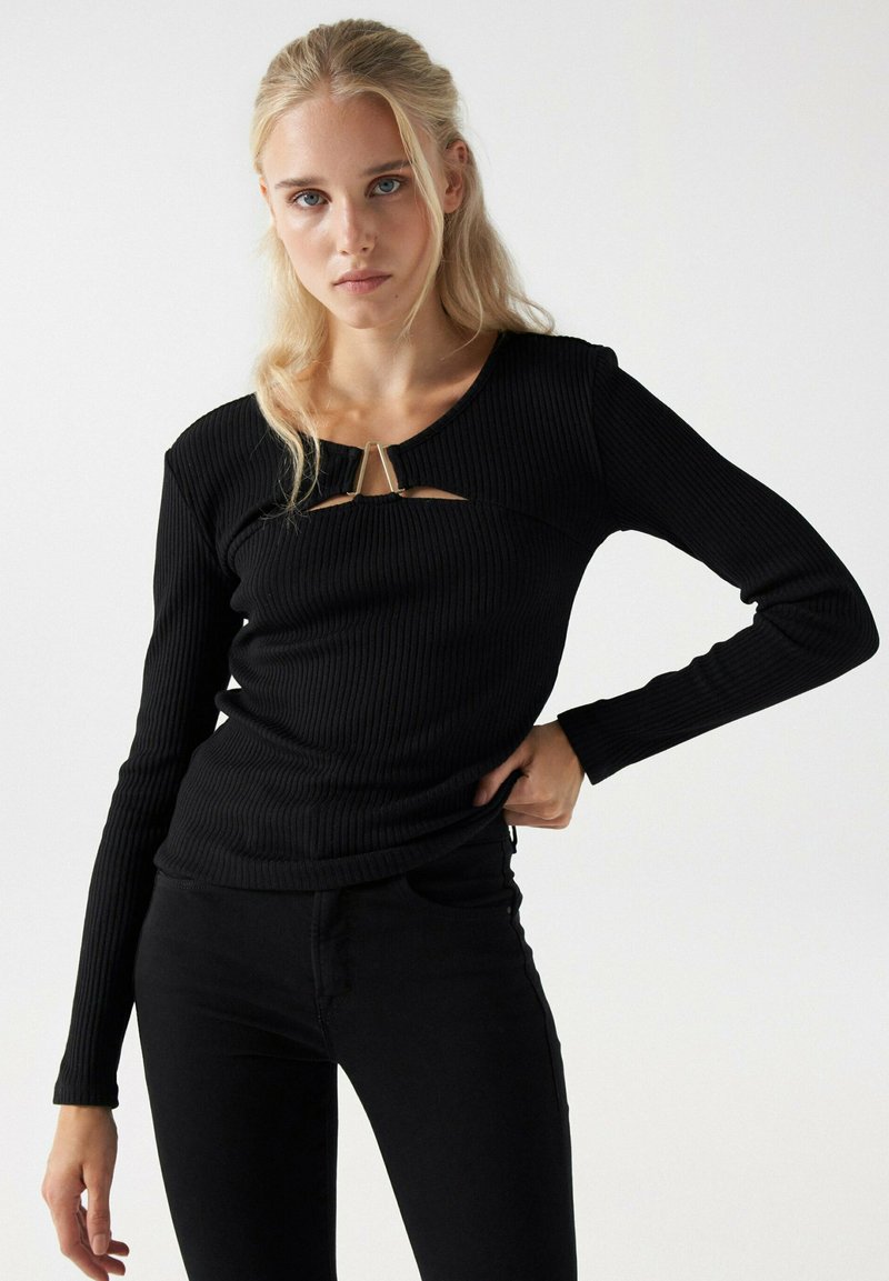 Salsa Jeans SLIM Jersey de punto black/negro Zalando.es