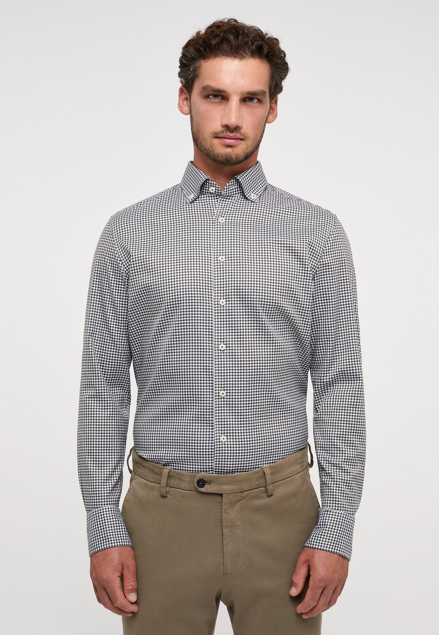 Camicia Uomo Slim Fit Manica Lunga Kayhan A.L.T. - Colore Grigio Chiaro, Taglia 4XL (Import) - 4