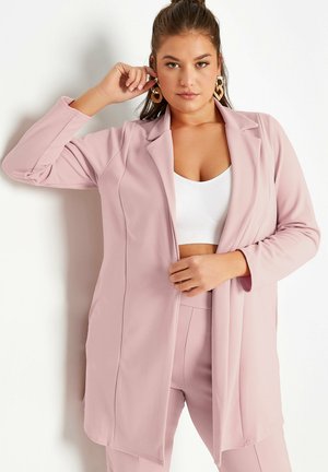 Yours Clothing LONGLINE - Korte frakker - dusty pink