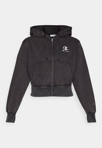 ICONS WASH FULL ZIP HOODIE - Užtrauktuku užsegamas treningas - black