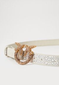 Pinko LOVE BERRY BELT - Öv - bianco/antique gold-coloured