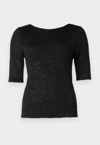 SLFJOSIE SEQUIN O NECK  - T-shirt med print - black