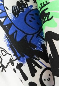 Next SHORT SLEEVE GRAFFIC - REGULAR FIT - T-shirts print - white blue dino