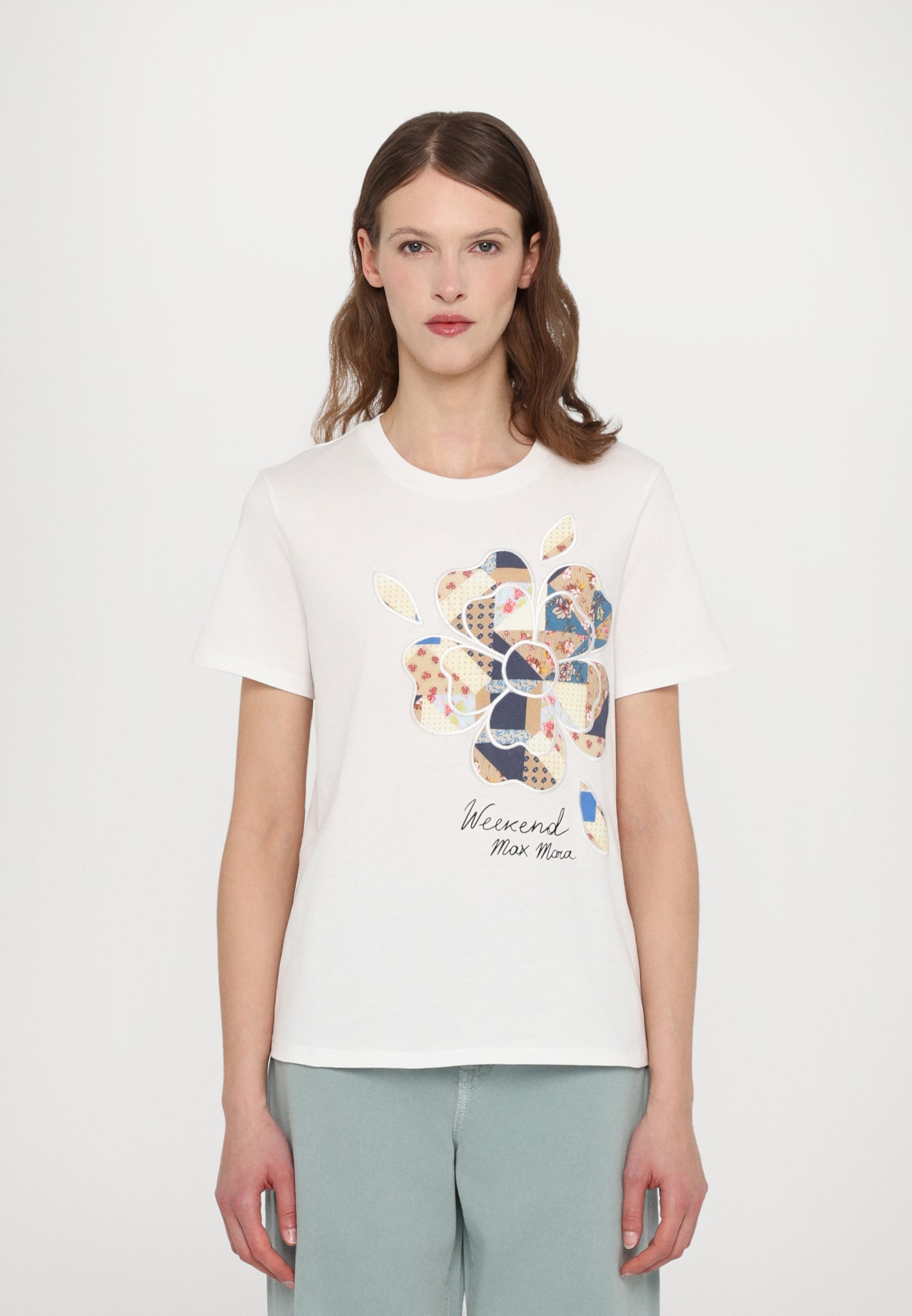 【関税込み】Weekend Max Mara ホワイト Vello Tシャツ WEEKEND MaxMara VELLO - T-shirt z nadrukiem/biały - Zalando.pl