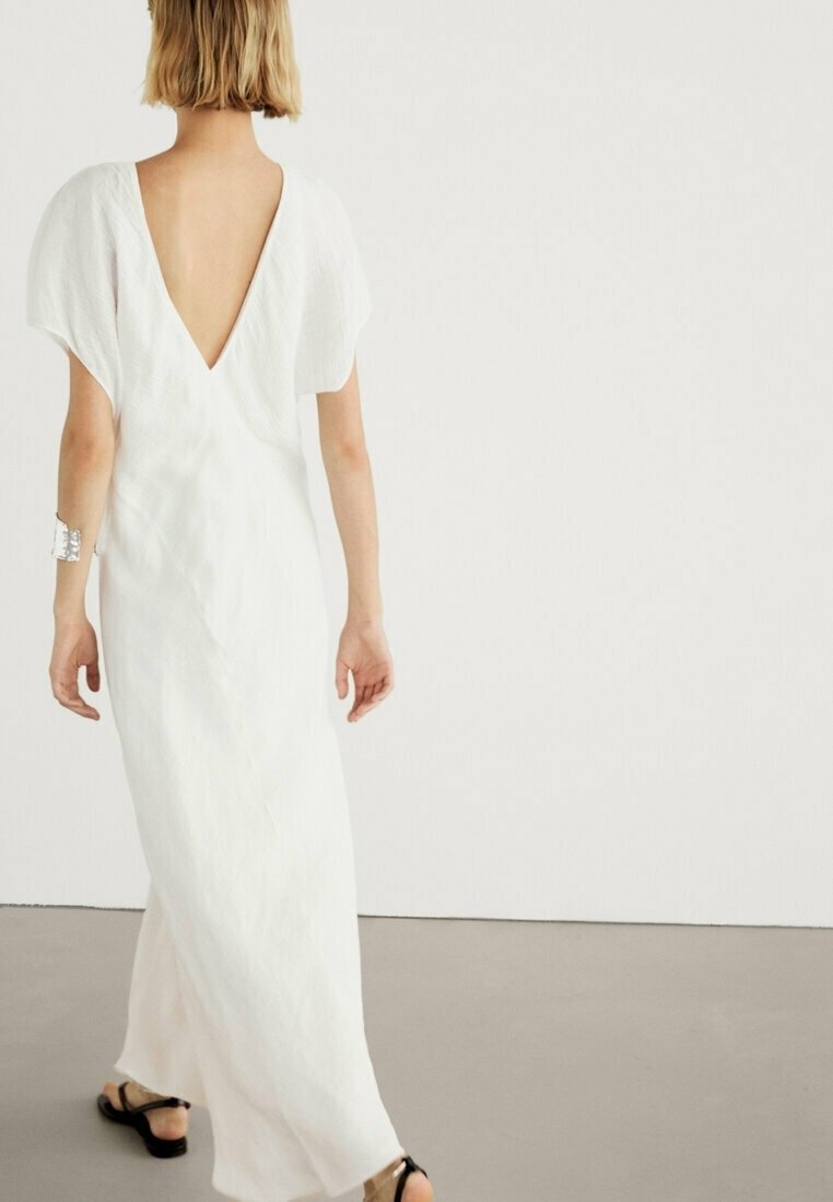 Massimo Dutti Maxi dress - white - (Pre-owned) - Zalando Massimo Dutti Maxi dress - white - (Pre-owned) - Zalando