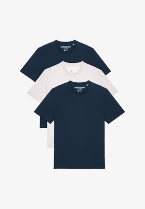 watapparel 3ER MULTIPACK - T-shirt basique - french navy cool heather grey