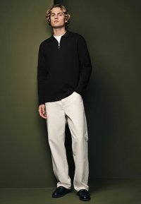 Next WAFFLE TEXTURED - REGULAR FIT - Langærmet T-shirt - black