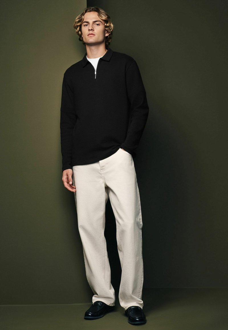 Next WAFFLE TEXTURED - REGULAR FIT - Langærmet T-shirt - black