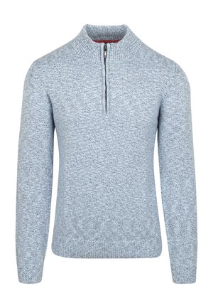 PULL HALF ZIP THAMES MILTON SLUB - Strickpullover - lichtblauw blauw