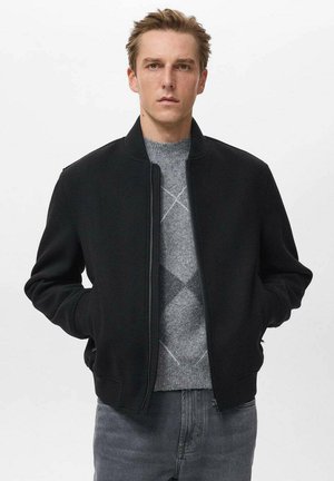 Sudadera con cremallera - zwart