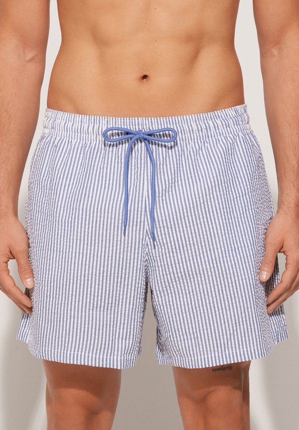 Badeshorts - blau stampa righe bianco azzurro
