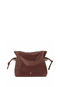 DUDU Borsa Donna a Tracolla con Patta in Vera Pelle, Piccola Borsetta a Spalla con Pattina a Bottone Magnetico, Borsa