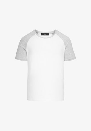Humy, RUNDHALS COLLOR BLOCK - T-Shirt print - weiß