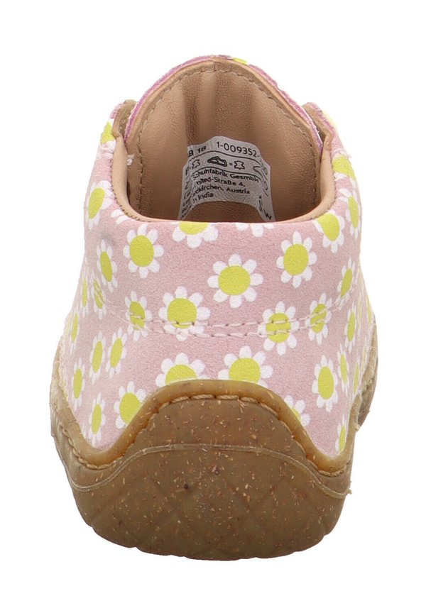 Schnürstiefelette – rosa gelb