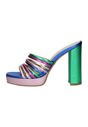 CON TACCO - Sandali con plateau - multicolor