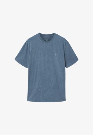 AllSaints, SAKA SS CREW - Basic T-shirt - waved blue