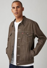 Levi's® - THE TRUCKER JACKET - Džinsinis švarkelis - dark brown rigid trucker Miniatiūros vaizdas 1