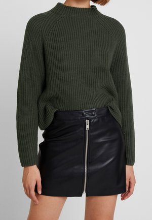 Striktrøje - dark green