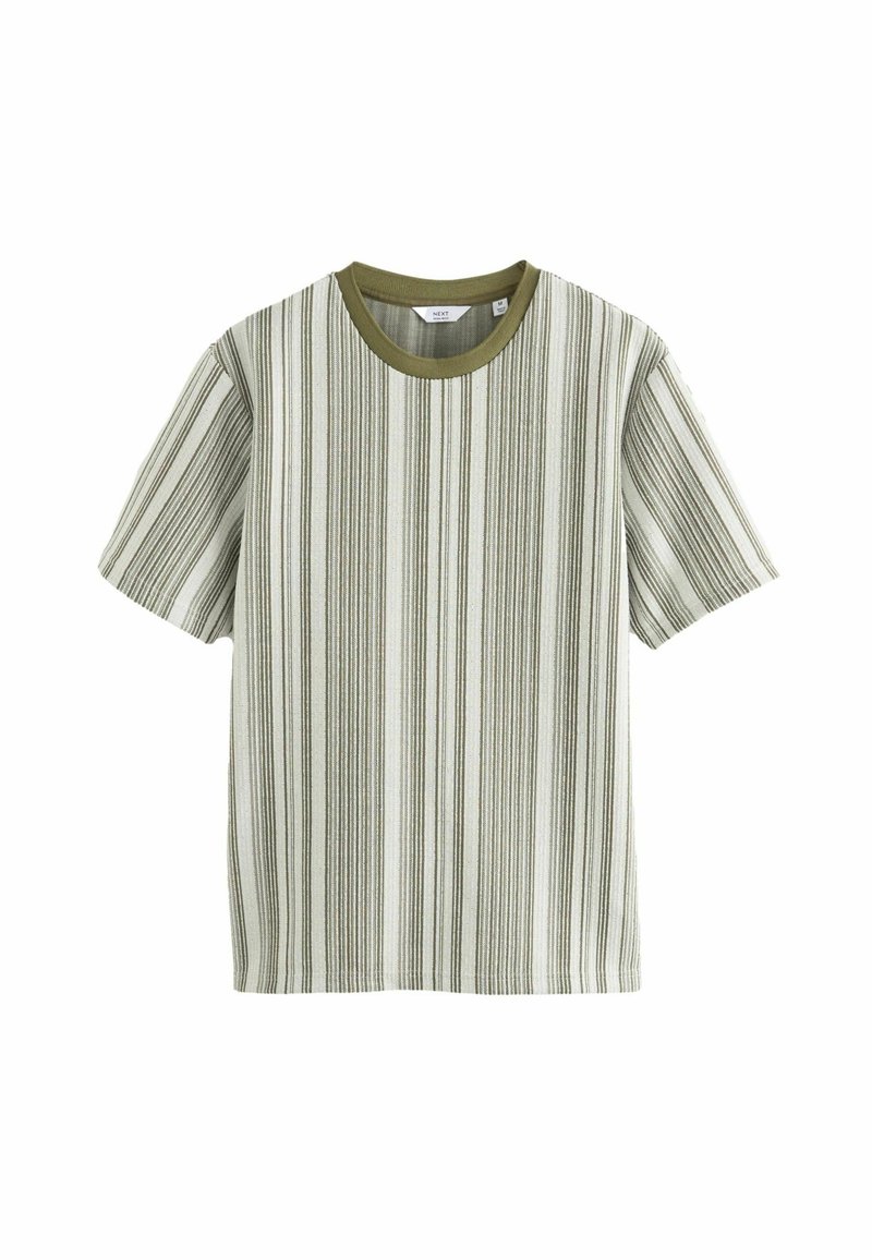 Next VERTICAL STRIPE-REGULAR FIT - Printtipaita - green texture