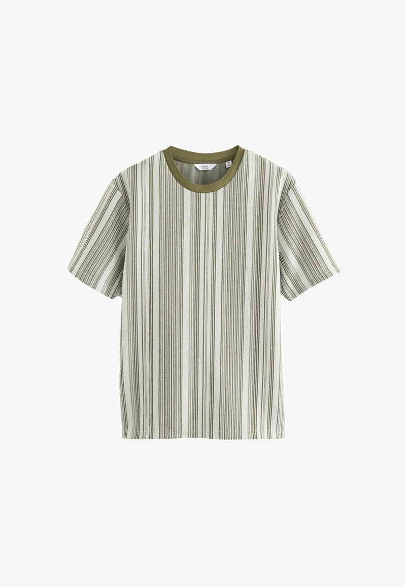Next VERTICAL STRIPE-REGULAR FIT - T-Shirt print - green texture