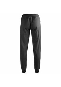 Schwarze Sporthosen aus leichtem Material, mit elastischem Bund und Säumen, glatter Textur und gerader Passform.