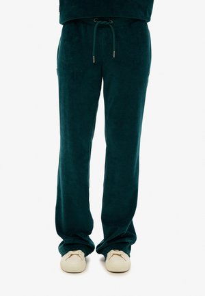 WIDE LEG JOGGERS - Pantaloni - dark pine green