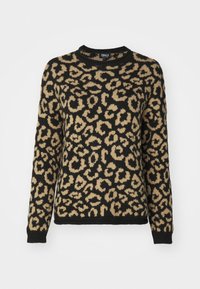 ONLY ONLJADE ANIMAL - Maglione - black/toasted coconut