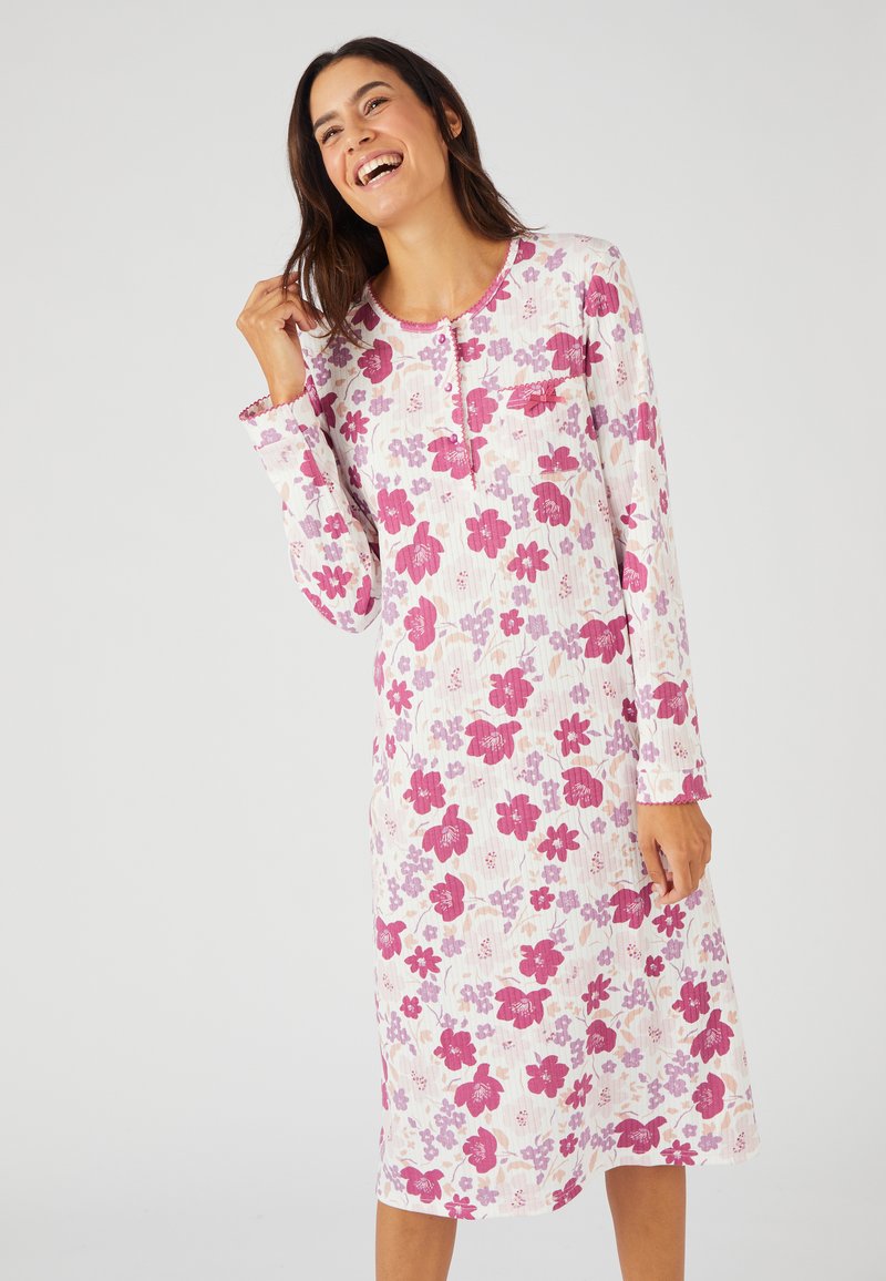 Damart INTERLOCK IMPRIMÉ - Camicia da notte - rose fleuri