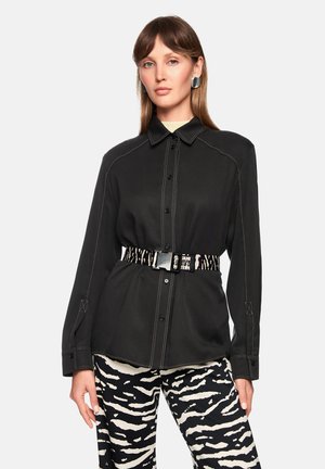 Button-down blouse - black