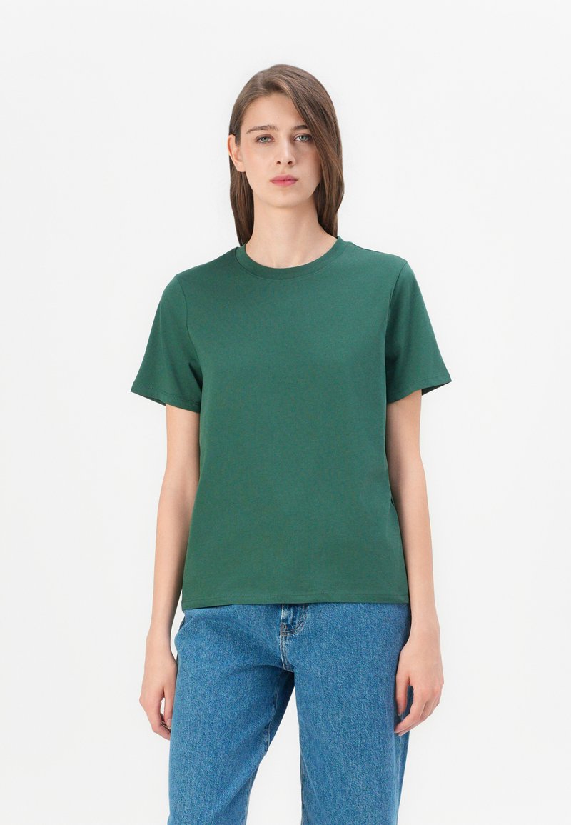 Pieces - PCRIA SOLID TEE - T-Shirt basic - trekking green, Vergrößern