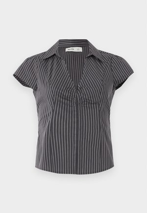 Hollister Co., CINCH HOOK AND EYE SHIRTING - Πουκαμίσα με κουμπιά - black