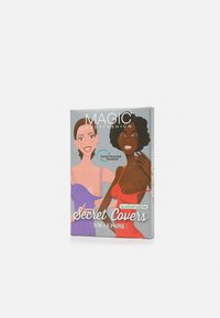 Pack of "Secret Covers" by Magic Bodyfashion, featuring illustrations of two women. Gray box with pink and green accents, indicating sustainable materials.