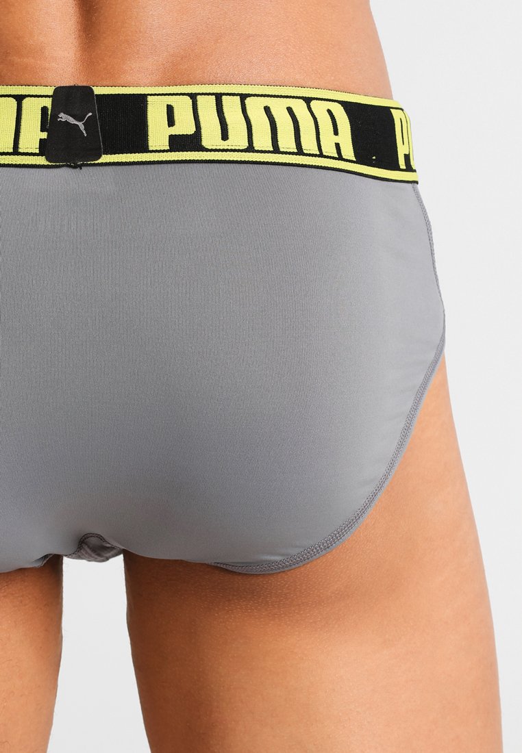 Men ACTIVE BRIEF 2 PACK - Thong - grey/yellow Men ACTIVE BRIEF 2 PACK - Thong - grey/yellow