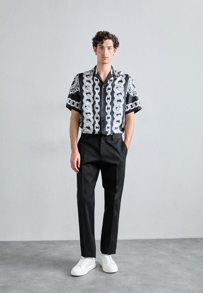 Versace INFORMAL SHIRT MEDUSA CHAINS - Pluus - black/silver-coloured