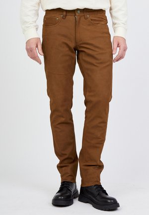 Straight leg jeans - cognac