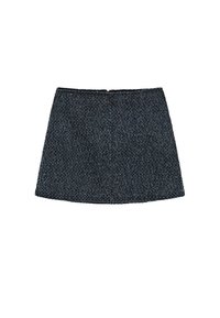 Massimo Dutti TEXTURED MINI - A-linjekjol - blue denim