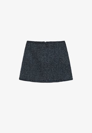 Massimo Dutti TEXTURED MINI - A-Linien-Rock - blue denim