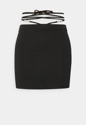 Noisy May Petite NMCELESTE CHAIN DETAIL - Minirock - black